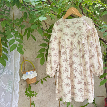 Arrival Autumn Girls Cute Flowers Pattern Long Sleeves Crew Neck Casual Loose Dress, MyKids-USA®, Baby & Toddler Dresses, MyKids-USA -  -  -  -  -  -  - 