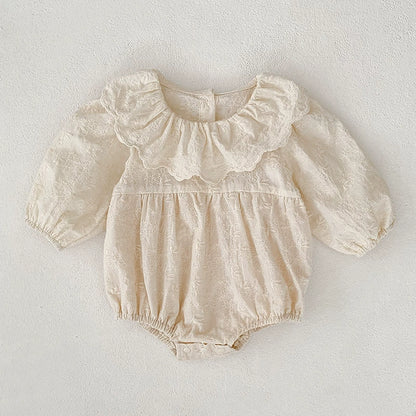 Autumn Baby Girls French Style Solid Color Flowers Embroidered Pattern Long-sleeved Onesies and Dress – Princess Sister Matching Set, MyKids-USA®, Baby & Toddler Dresses, MyKids-USA -  -  -  -  -  -  - 