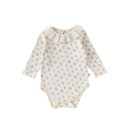 Arrival Spring Baby Kids Girls Floral Bodysuit, MyKids-USA®, Bodysuits, MyKids-USA - Size/Age - 66 (3-6M) - Color - Beige -  -  - TR2602021420-A.