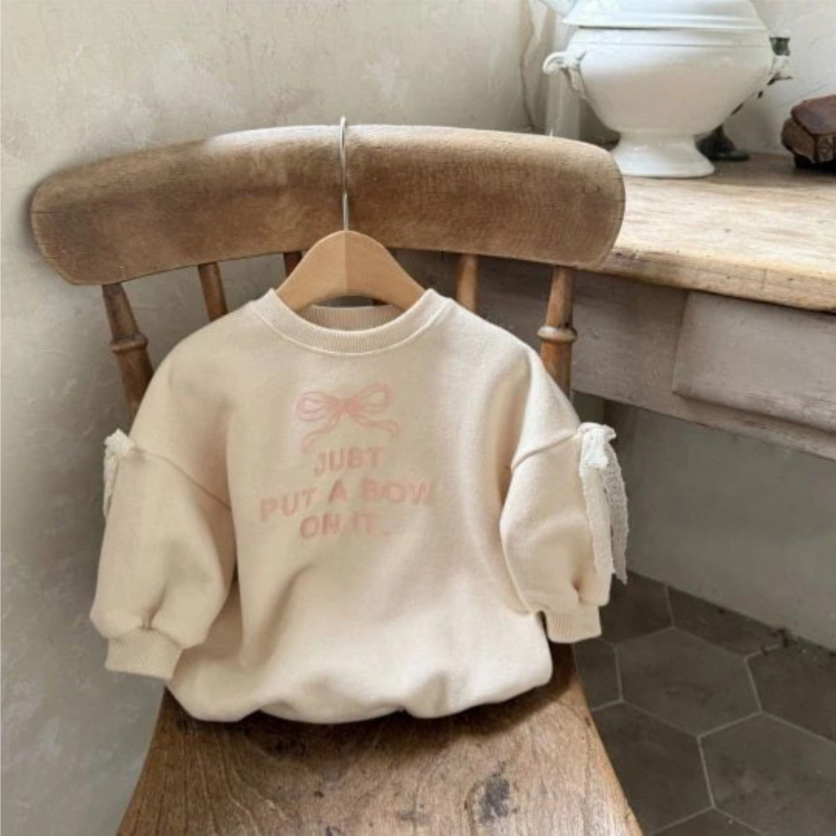 Arrival Autumn and Spring Baby Girls Simple Cute Letters and Butterfly-bow Pattern Long Sleeves Bodysuit, MyKids-USA®, Baby One-Pieces, MyKids-USA - Size/Age - 66 (3-6M) - Color - Beige -  -  - TR2601071337-A.