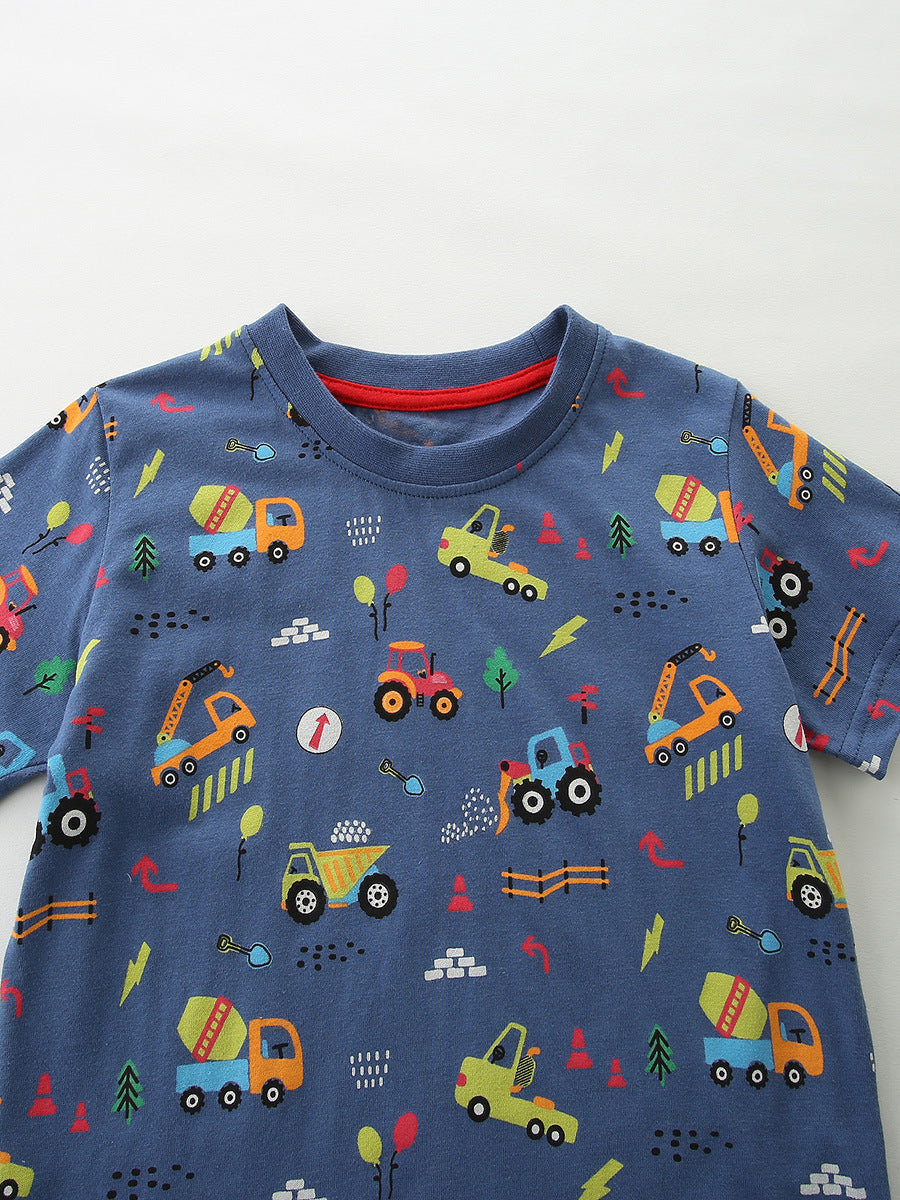 Arrival Summer Baby Kids Boys Short Sleeves Cartoon Pattern T-shirt and Shorts Clothing Set, MyKids-USA®, Baby & Children's Outfits, MyKids-USA -  -  -  -  -  -  - .