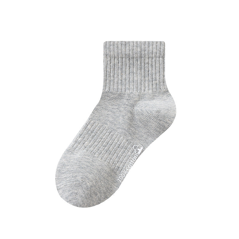 Autumn and Spring Baby Unisex Breathable Simple Letters Pattern Socks, MyKids-USA®, Baby & Toddler Socks & Tights, MyKids-USA - Size/Age - S (1-3Y) - Color - Grey -  -  - TR2512301346-D.