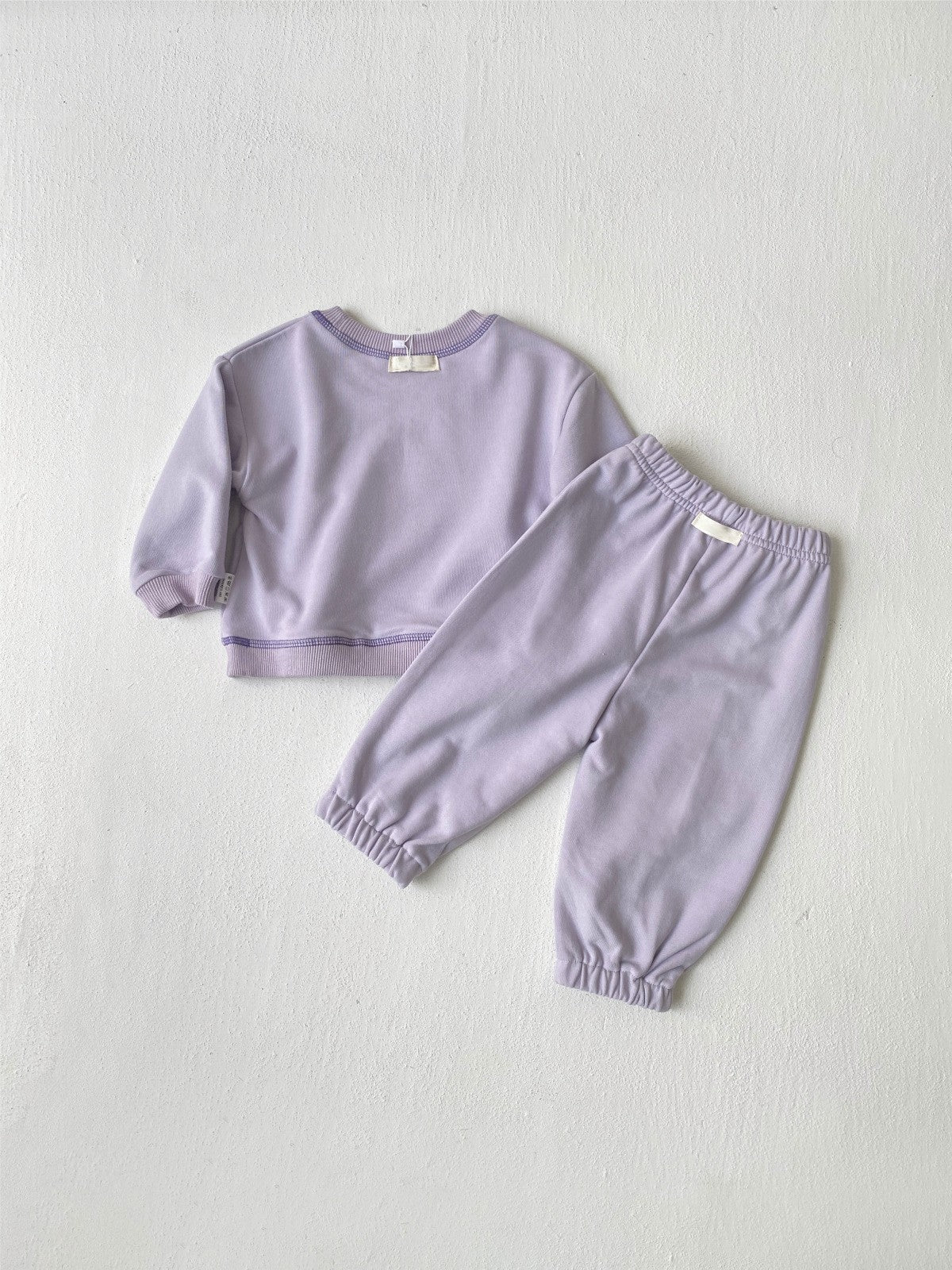 MyKids-USA® Autumn Baby Kids Unisex Long Sleeves Letters Pattern Pullover and Plain Pants Clothing Set
