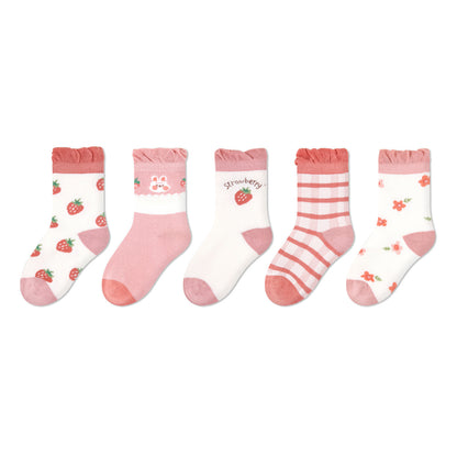 Baby Kids Unisex Breathable Comfy Cartoon Pattern Socks  Set