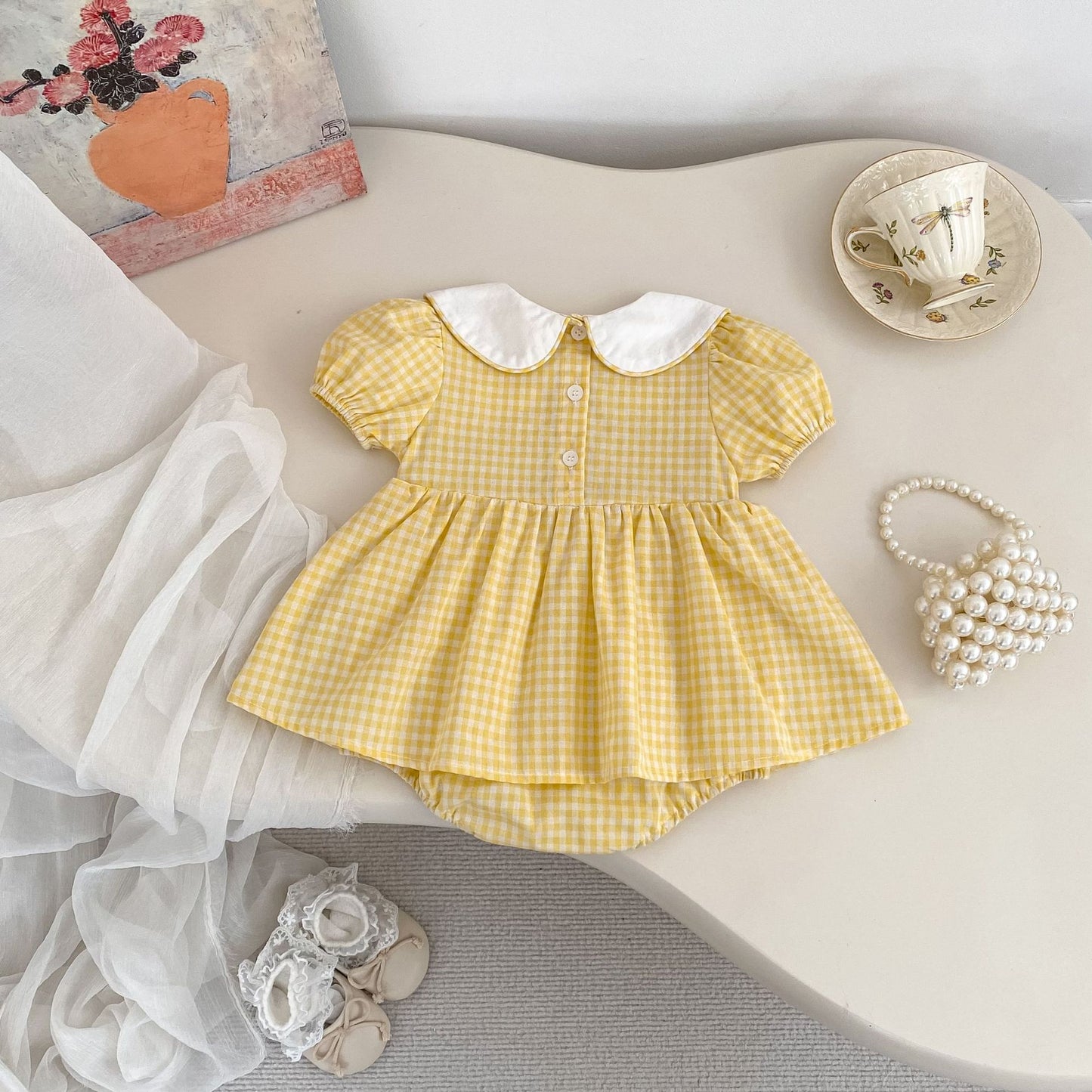 Summer Arrival Baby Girls Short Sleeves Animals Pattern Plaid Bodysuit Dress, MyKids-USA®, Baby & Children's Dresses, MyKids-USA -  -  -  -  -  -  - .