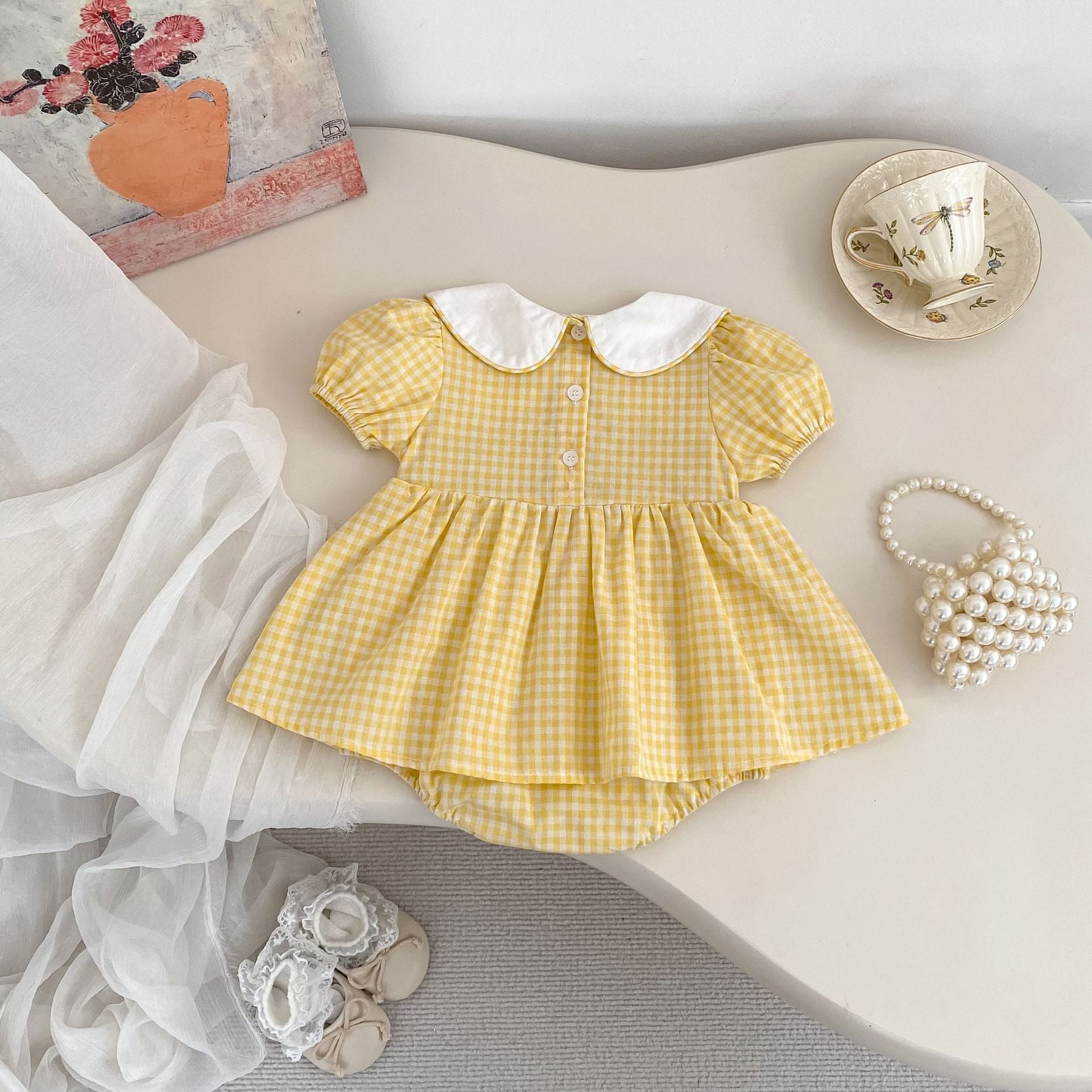 Summer Arrival Baby Girls Short Sleeves Animals Pattern Plaid Bodysuit Dress, MyKids-USA®, Baby & Children's Dresses, MyKids-USA -  -  -  -  -  -  - .