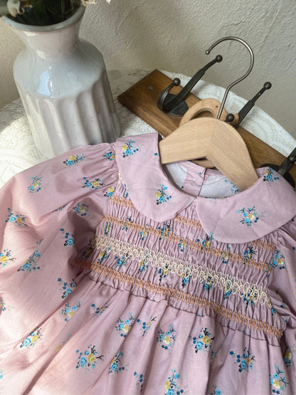 MyKids-USA® Autumn Floral Baby Kids Girls Princess Long Sleeves Peter Pan Collar Dress