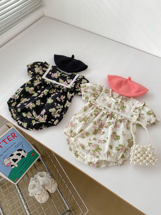 Summer Baby Kids Girls Comfortable Floral Pattern Short Sleeves Dress And Shorts Clothing Set/bodysuit, MyKids-USA®, Baby & Toddler Outfits, MyKids-USA -  -  -  -  -  -  - .