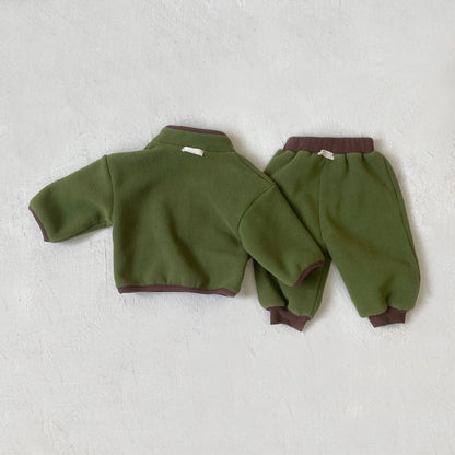 Winter Baby Kids Unisex Long Sleeves Casual Color Patchwork Fluffy Pullover and Pants Clothing Set, MyKids-USA®, Baby & Toddler Outfits, MyKids-USA -  -  -  -  -  -  - .