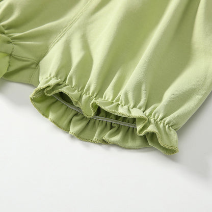 Summer Baby Kids Floral Pattern Fly Sleeves Top Dress and Green Shorts Clothing Set for Girls, MyKids-USA®, Baby & Toddler Outfits, MyKids-USA -  -  -  -  -  -  - 