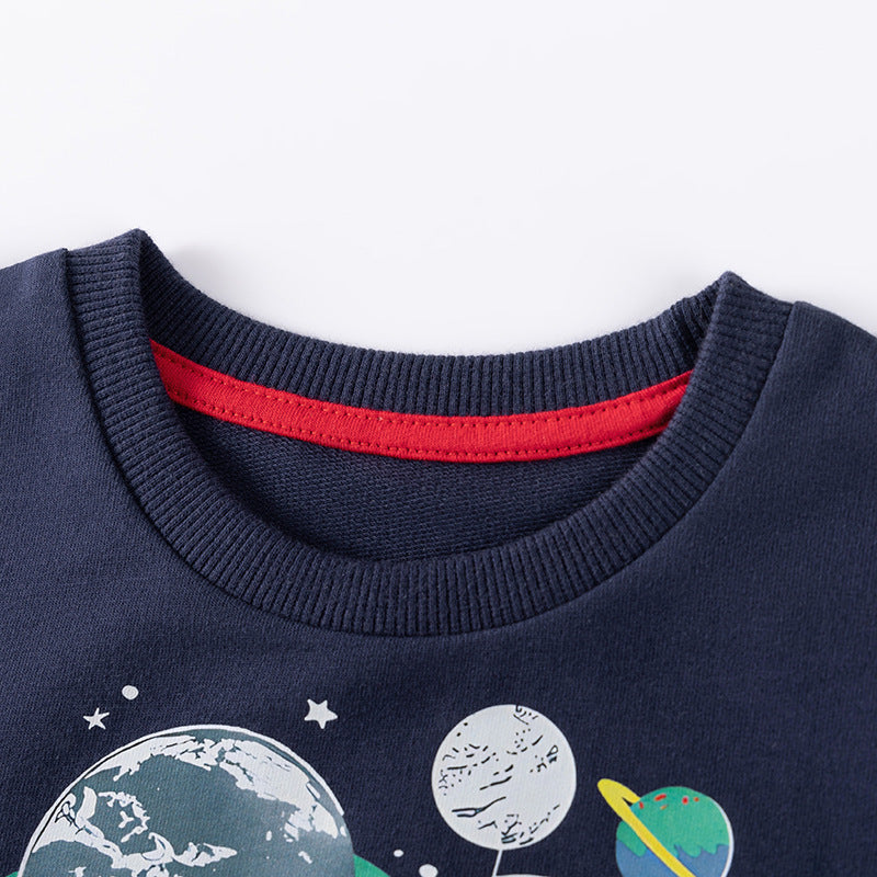 Spring and Autumn Boys Astronaut Cartoon Pattern Long Sleeves Sweatshirt and Pants Clothing Set, MyKids-USA®, Baby & Toddler Outfits, MyKids-USA -  -  -  -  -  -  - 