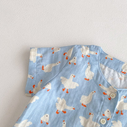 Summer Baby Kids Boys and Girls Short Sleeves Cartoon Pattern Top and Pants Pajamas Clothing Set, MyKids-USA®, Baby & Toddler Sleepwear, MyKids-USA -  -  -  -  -  -  - .