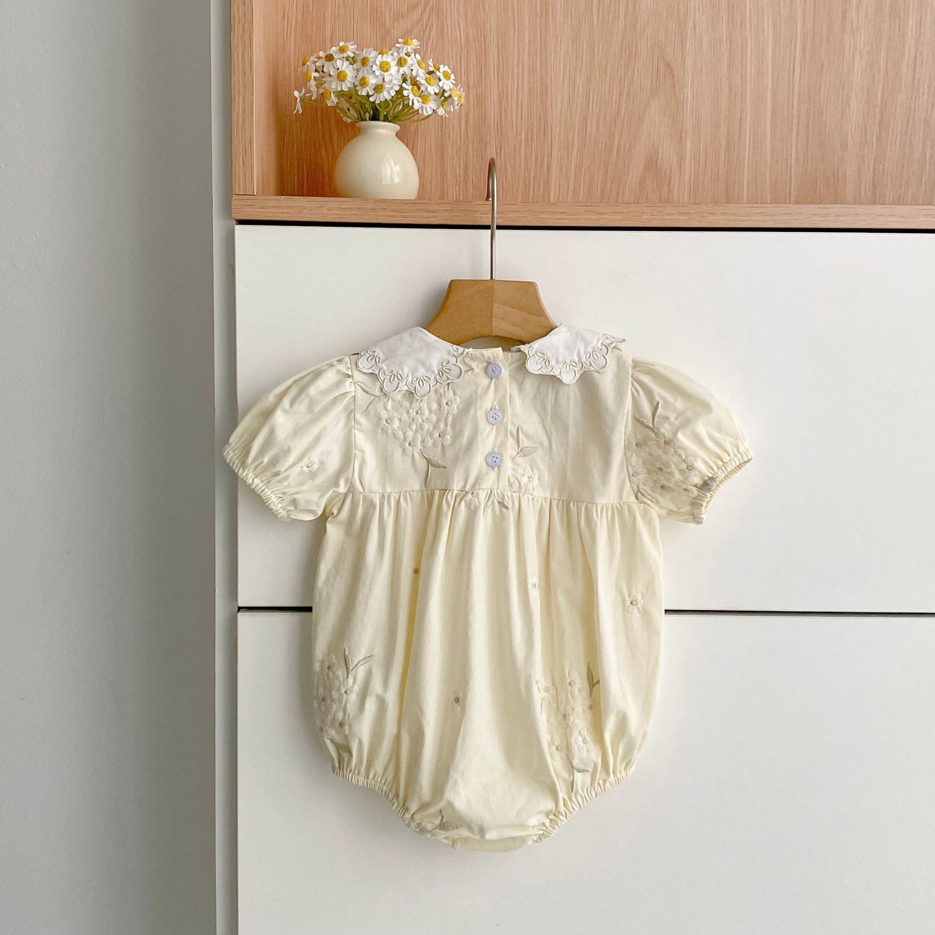 Arrival Summer Flowers Pattern Embroidered Baby Kids Girls Onesies and Dress – Princess Sister Matching Set, MyKids-USA®, Baby & Children's Outfits, MyKids-USA - Size/Age - 66 (3-6M) - Color - Apricot -  -  - TR2604062136.