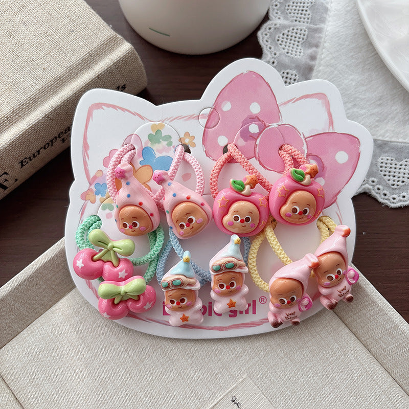 Cute Animals Cartoon Hair Tie, MyKids-USA®, Ponytail Holders, MyKids-USA - Size/Age - Average Size (0-12Y） - Color - Green -  -  - TR2604172242-C.