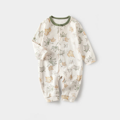 Spring Arrival Baby Unisex Long Sleeves Simple Pattern Rompers, MyKids-USA®, Baby One-Pieces, MyKids-USA - Size/Age - 66 (3-6M) - Color - Khaki -  -  - TR2502282258-E
