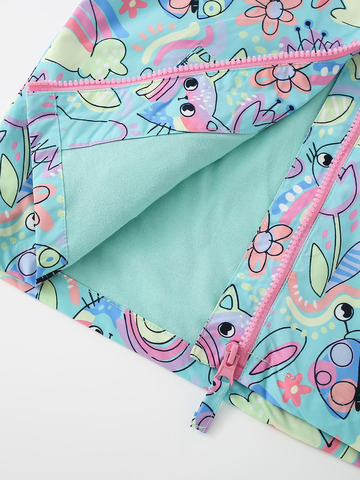 MyKids-USA® Autumn Arrival Girls’ Flowers and Animals Cartoon Pattern Coat
