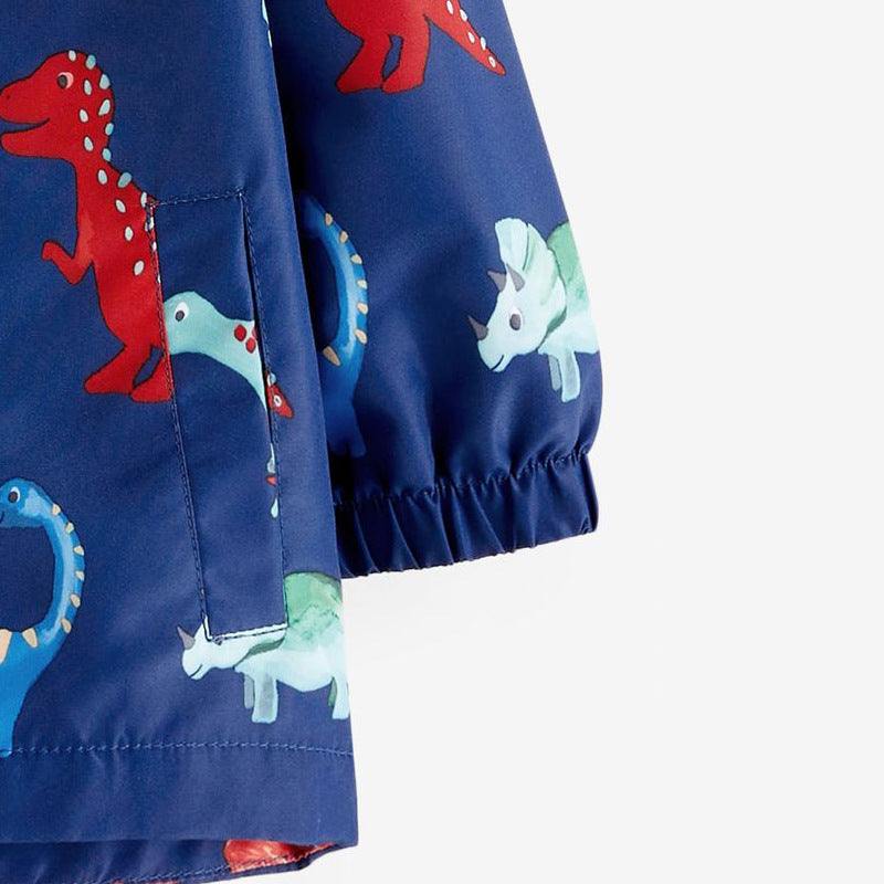 European And American Style Boys’ Outerwear: Hooded Zip-Up Cartoon Coat With Long Sleeves For Children, MyKids-USA®, Baby & Toddler Outerwear, MyKids-USA -  -  -  -  -  -  - 