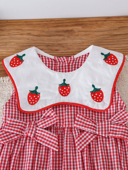 MyKids-USA® Summer Arrival Baby Girls Sleeveless Cute Plaid/Dots Pattern Bodysuit