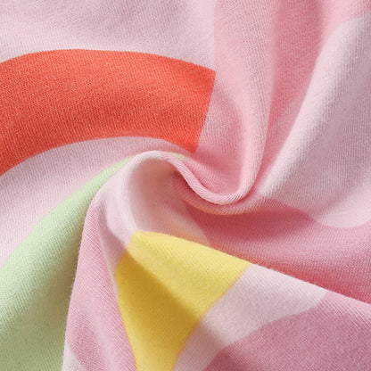 Summer Baby Kids Cartoon Sunshine Pattern T-shirt and Striped Shorts Clothing Set for Girls, MyKids-USA®, Baby & Toddler Outfits, MyKids-USA -  -  -  -  -  -  - 