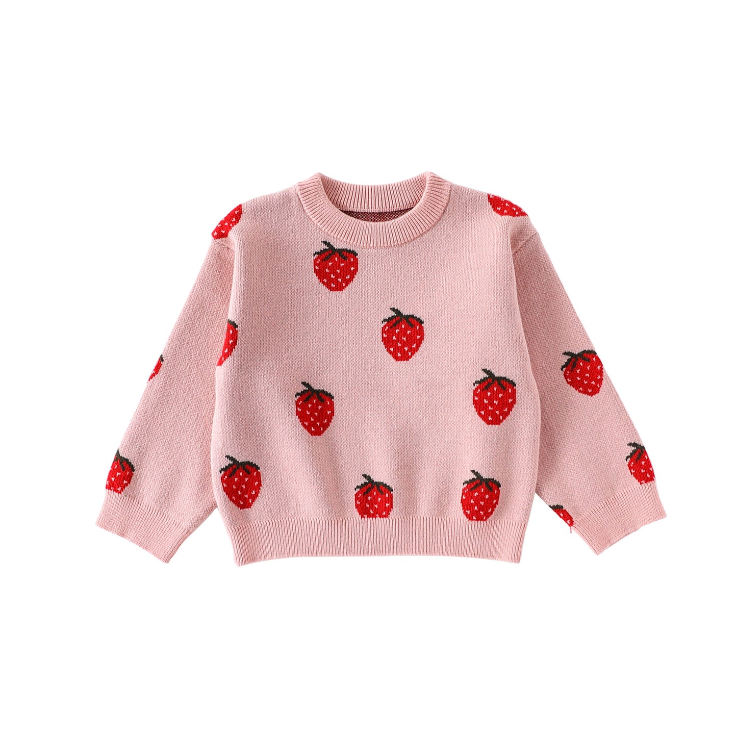 Autumn and Winter Arrival Baby Kids Girls Long Sleeves Hearts Pattern Crew Neck Sweater, MyKids-USA®, Sweaters, MyKids-USA - Size/Age - 80 (9-12M) - Color - Light Pink -  -  - TR2509282338-B