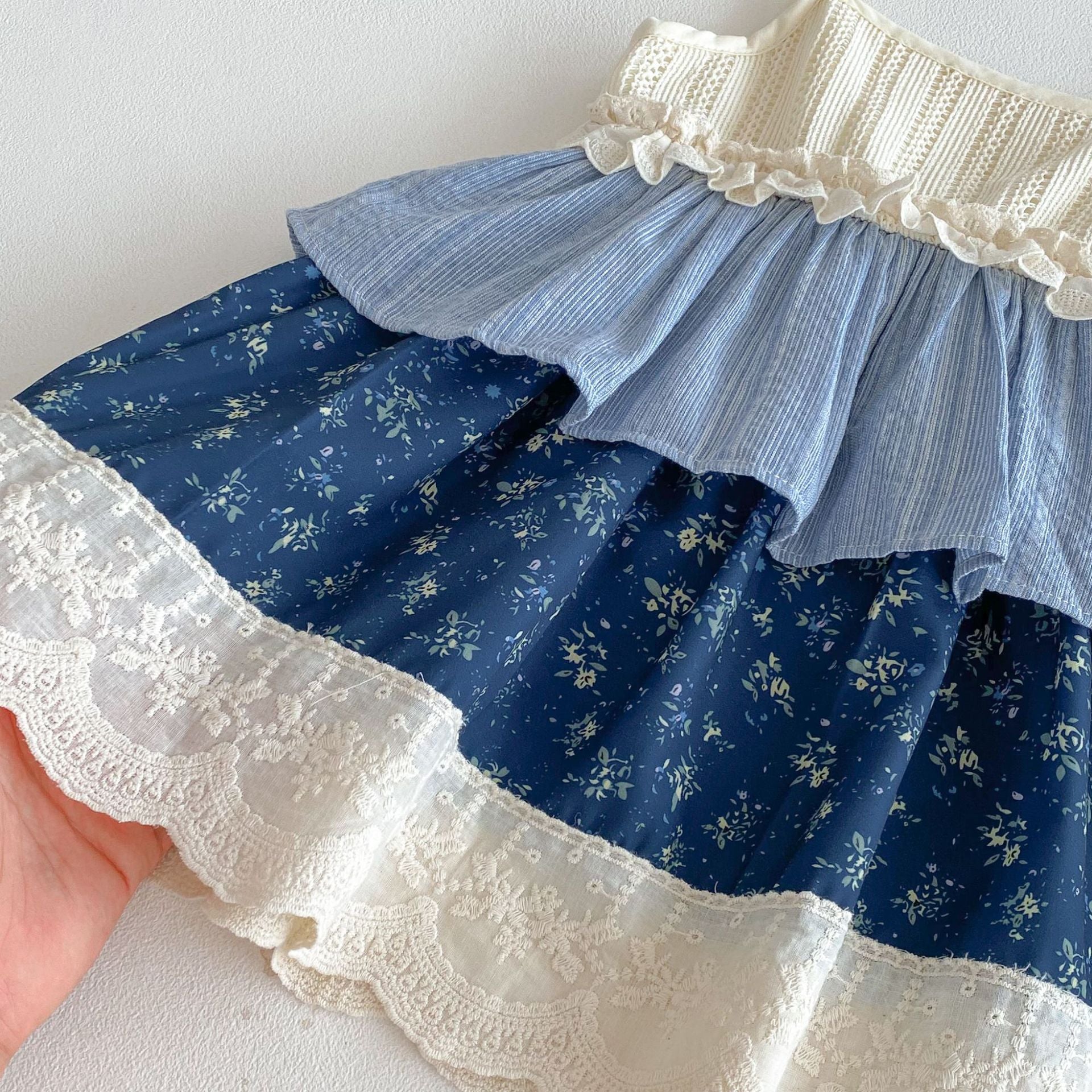 Summer Arrival Baby Girls Sleeveless Flowers Pattern Color Patchwork Dress, MyKids-USA®, Baby & Toddler Dresses, MyKids-USA -  -  -  -  -  -  - .