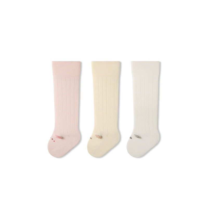 Autumn and Spring Baby Unisex Breathable Simple Cartoon Pattern Cute Stockings 3-Pair Set, MyKids-USA®, Baby & Toddler Socks & Tights, MyKids-USA - Size/Age - XS (0-6M) - Color - Light Pink -  -  - TR2602021154-C.