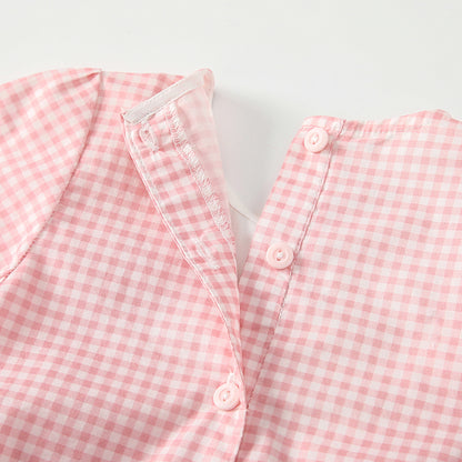 Arrival Spring Baby Girls Flowers Embroidery Long Sleeves Plaid Bodysuit, MyKids-USA®, Bodysuits, MyKids-USA -  -  -  -  -  -  - .