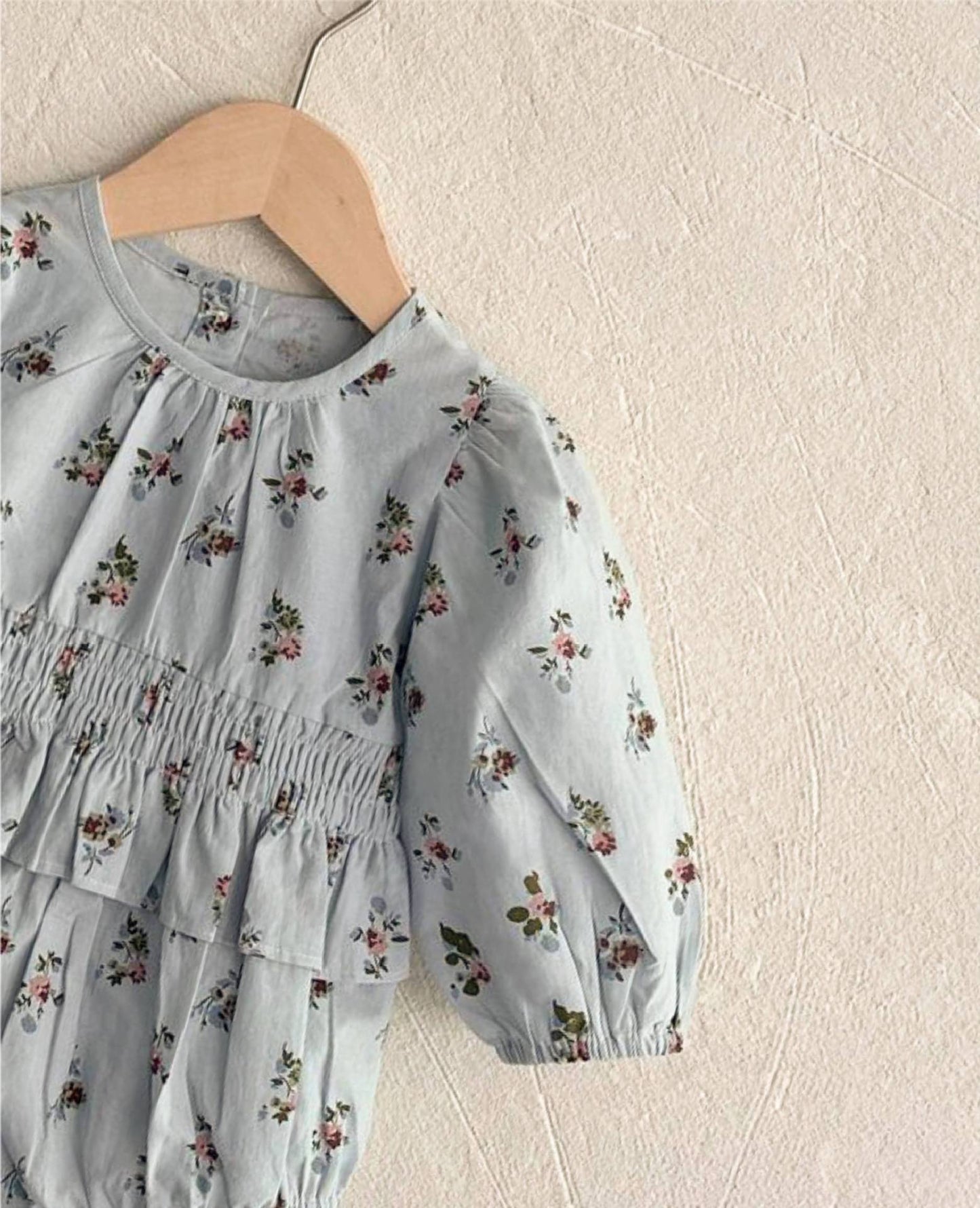 MyKids-USA® Autumn Floral Baby Kids Girls Princess Long Sleeves Crew Neck Dress