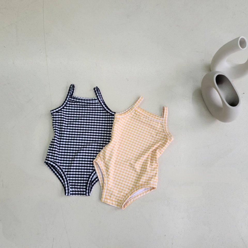 Arrival Girls’ Plaid and Floral Pattern Swimwear with Hat Set, MyKids-USA®, Baby & Toddler Swimwear, MyKids-USA -  -  -  -  -  -  - .