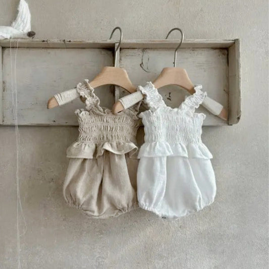 Summer Hot Selling Baby Kids Girls Sleeveless Pleated Design Princess Onesies, MyKids-USA®, Baby One-Pieces, MyKids-USA -  -  -  -  -  -  - 