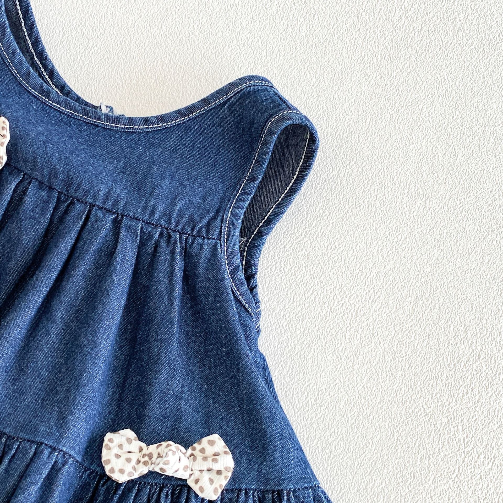 Design Summer Baby Kids Girls Sleeveless Butterfly-bows Pattern Denim Bodysuit, MyKids-USA®, Baby & Children's One-Pieces, MyKids-USA -  -  -  -  -  -  - .
