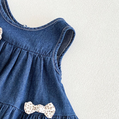 Design Summer Baby Kids Girls Sleeveless Butterfly-bows Pattern Denim Bodysuit, MyKids-USA®, Baby & Children's One-Pieces, MyKids-USA -  -  -  -  -  -  - .