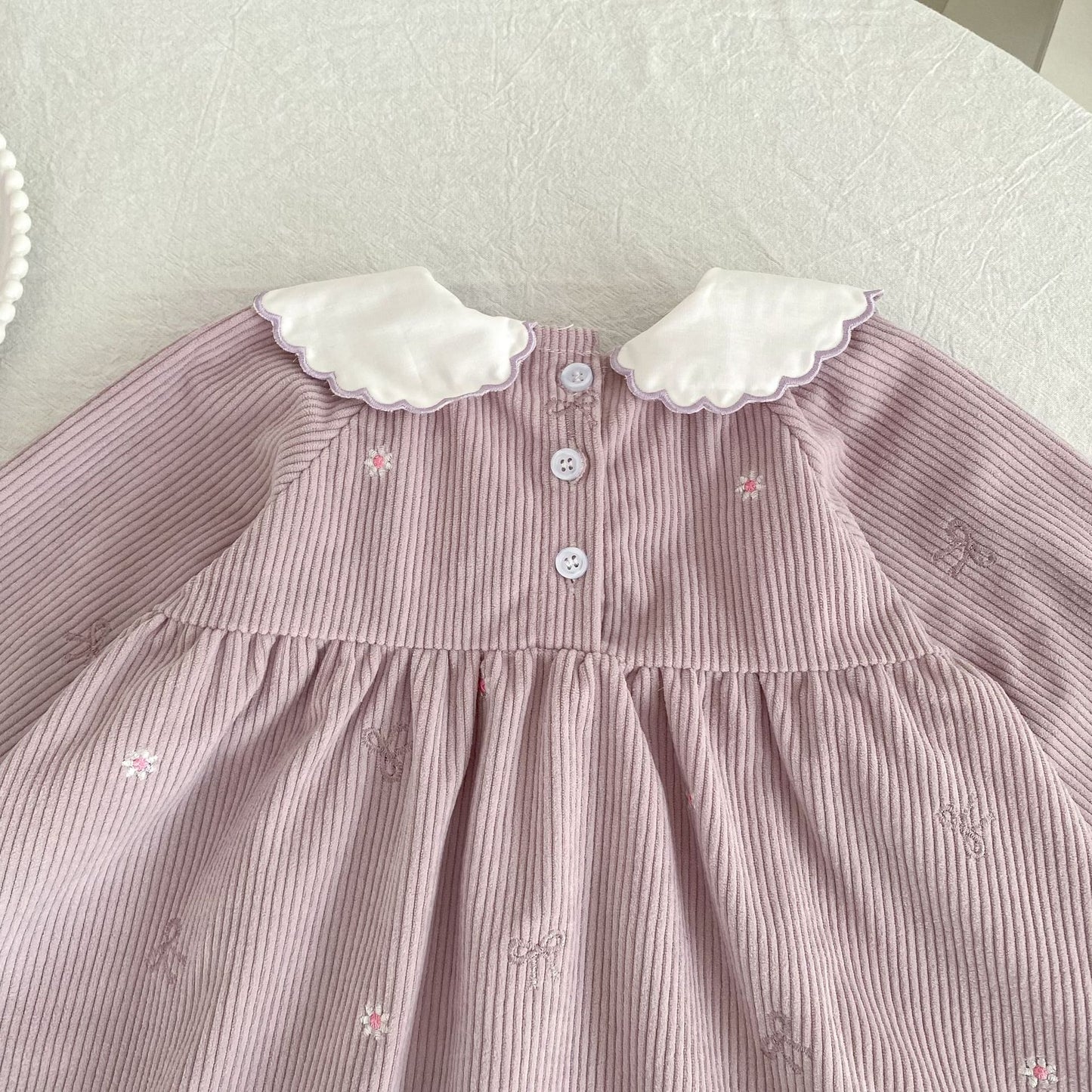 MyKids-USA® Autumn Embroidery Pattern Baby Kids Girls Princess Long Sleeves Dress