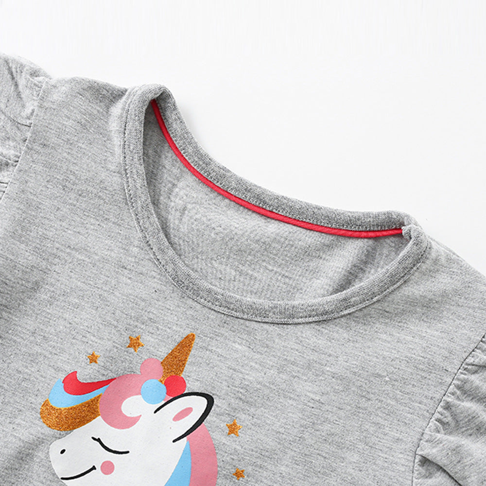 Summer Arrival Horse and Stars Pattern Fly Sleeves Crew Neck Dress for Stylish Girls, MyKids-USA®, Baby & Children's Dresses, MyKids-USA -  -  -  -  -  -  - .
