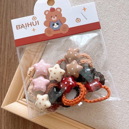 Collection of Versatile Cute Cartoon Small Children’s Star Hair Clip and Lace Baby Headband, MyKids-USA®, Hair Pins, Claws & Clips, MyKids-USA - Size/Age - Average Size (0-12Y） - Color - Apricot -  -  - TR2411201359-A.