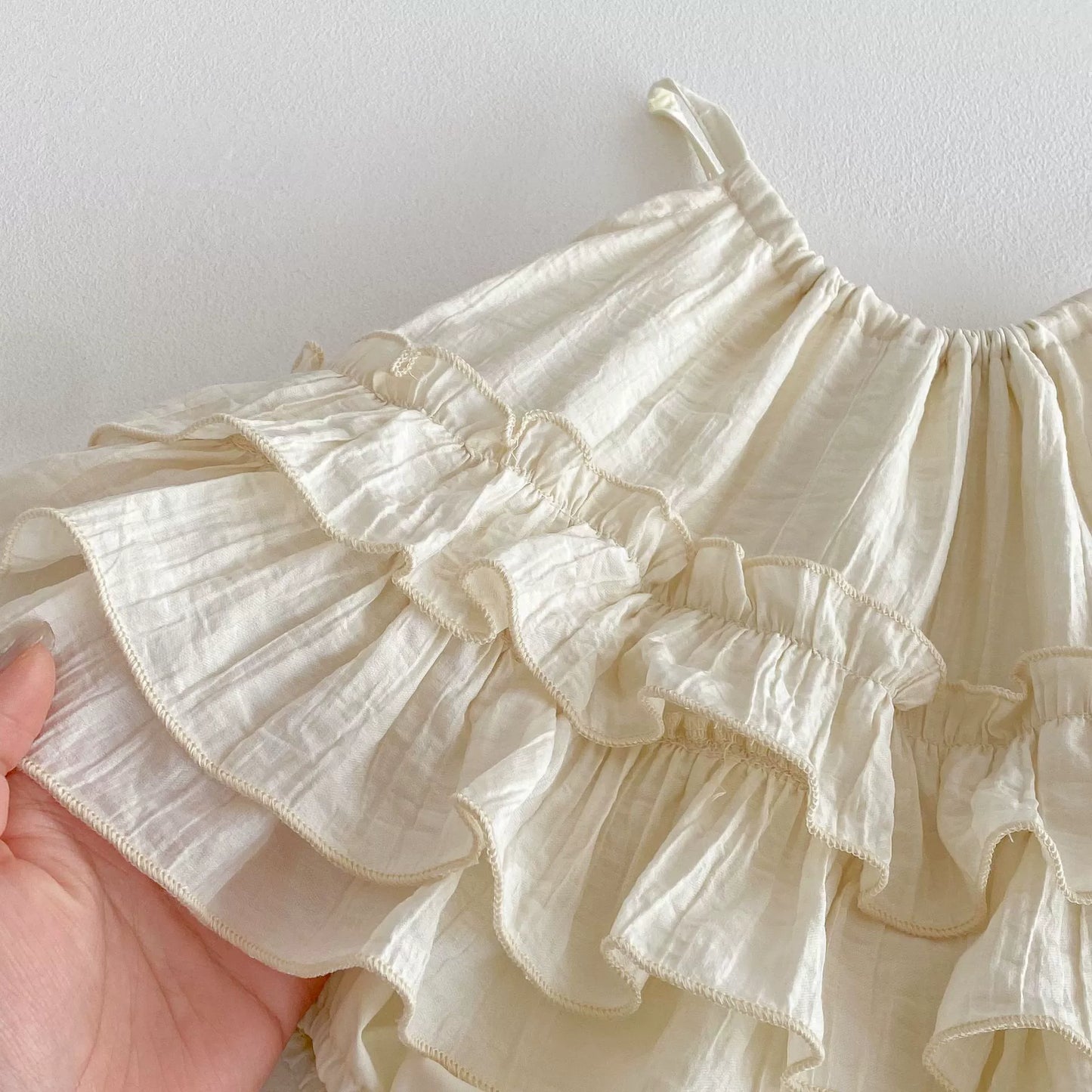 Summer Arrival Baby Girls Apricot Sleeveless Plain Dress Design Strap Onesies, MyKids-USA®, Baby One-Pieces, MyKids-USA -  -  -  -  -  -  - 