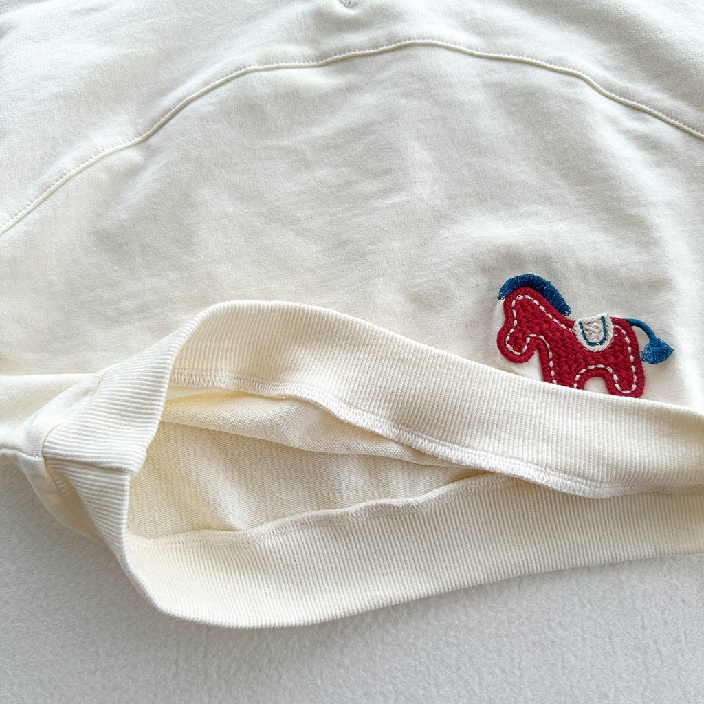 Autumn Arrival Kids Unisex Casual Patchwork Long Sleeves Horse Pattern Pullover, MyKids-USA®, Sweaters, MyKids-USA -  -  -  -  -  -  - 