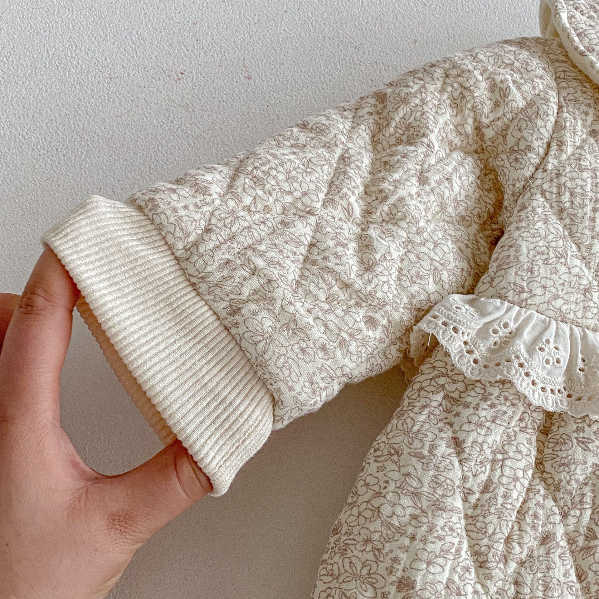 Winter Arrival Baby Girls Long Sleeves Floral and Argyle Pattern Fleece-line Warm Rompers, MyKids-USA®, Baby One-Pieces, MyKids-USA -  -  -  -  -  -  - 