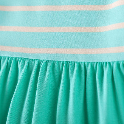 Autumn and Spring Arrival Rainbow and Striped Pattern Long Sleeves Dress for Stylish Girls, MyKids-USA®, Baby & Toddler Dresses, MyKids-USA -  -  -  -  -  -  - 