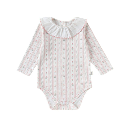 MyKids-USA® Autumn Arrival Baby Kids Girls Princess Long Sleeves Flowers Pattern Bodysuit