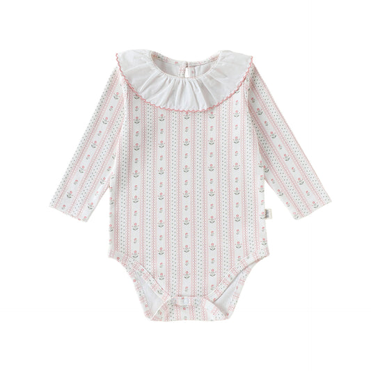 MyKids-USA® Autumn Arrival Baby Kids Girls Princess Long Sleeves Flowers Pattern Bodysuit
