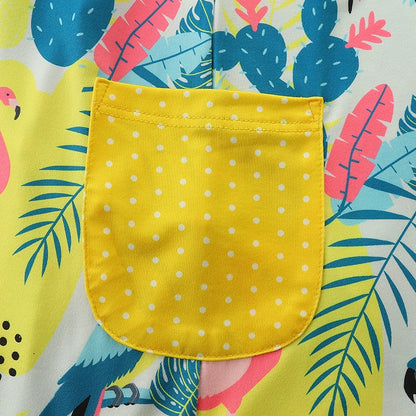 Summer Arrival Colorful Jungle Cartoon Pattern Short Sleeves Dress for Stylish Girls, MyKids-USA®, Baby & Toddler Dresses, MyKids-USA -  -  -  -  -  -  - 