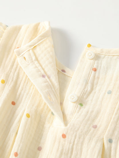 Summer Arrival Baby Girls Fly Sleeves Flowers and Dots Pattern Bodysuits, MyKids-USA®, , MyKids-USA -  -  -  -  -  -  - .