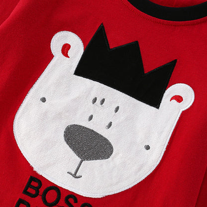 Spring and Autumn Girls Cartoon Teddy Bear Pattern Long Sleeves Pullover and Plaid Pants Clothing Set, MyKids-USA®, Baby & Toddler Outfits, MyKids-USA -  -  -  -  -  -  - .