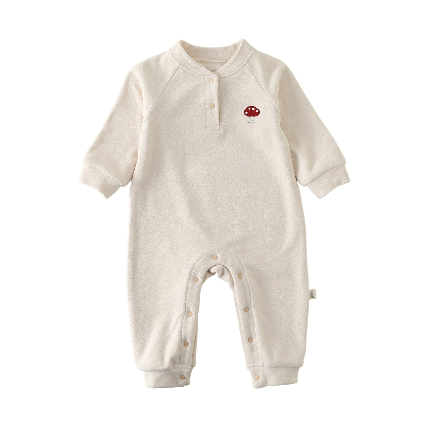 Autumn and Winter Arrival Baby Kids Unisex Mushrooms Embroidery Pattern Long Sleeves Casual Rompers, MyKids-USA®, Bodysuits, MyKids-USA - Size/Age - 66 (3-6M) - Color - Beige -  -  - TR2601051754-A.