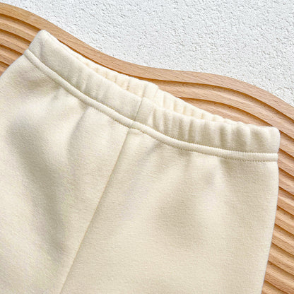 Autumn and Winter Arrival Color Patchwork Style Simple Fleece-Lined Pants for Kids, MyKids-USA®, Trousers, MyKids-USA -  -  -  -  -  -  - .