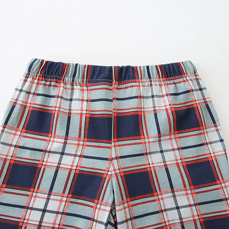 Summer Baby Kids Cartoon Truck Pattern T-shirt and Plaid Shorts Color Patchwork Clothing Set for Boys, MyKids-USA®, Baby & Toddler Outfits, MyKids-USA -  -  -  -  -  -  - 