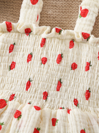 Design Summer Baby Kids Girls Sleeveless Strawberry Pattern Bodysuit with Hat, MyKids-USA®, Baby & Children's One-Pieces, MyKids-USA -  -  -  -  -  -  - .