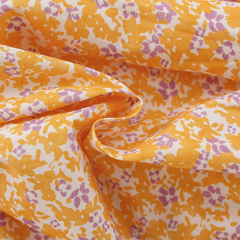 Summer Arrival Flowers Pattern Short Sleeves Single Breasted Dress for Stylish Girls, MyKids-USA®, Baby & Toddler Dresses, MyKids-USA -  -  -  -  -  -  - 