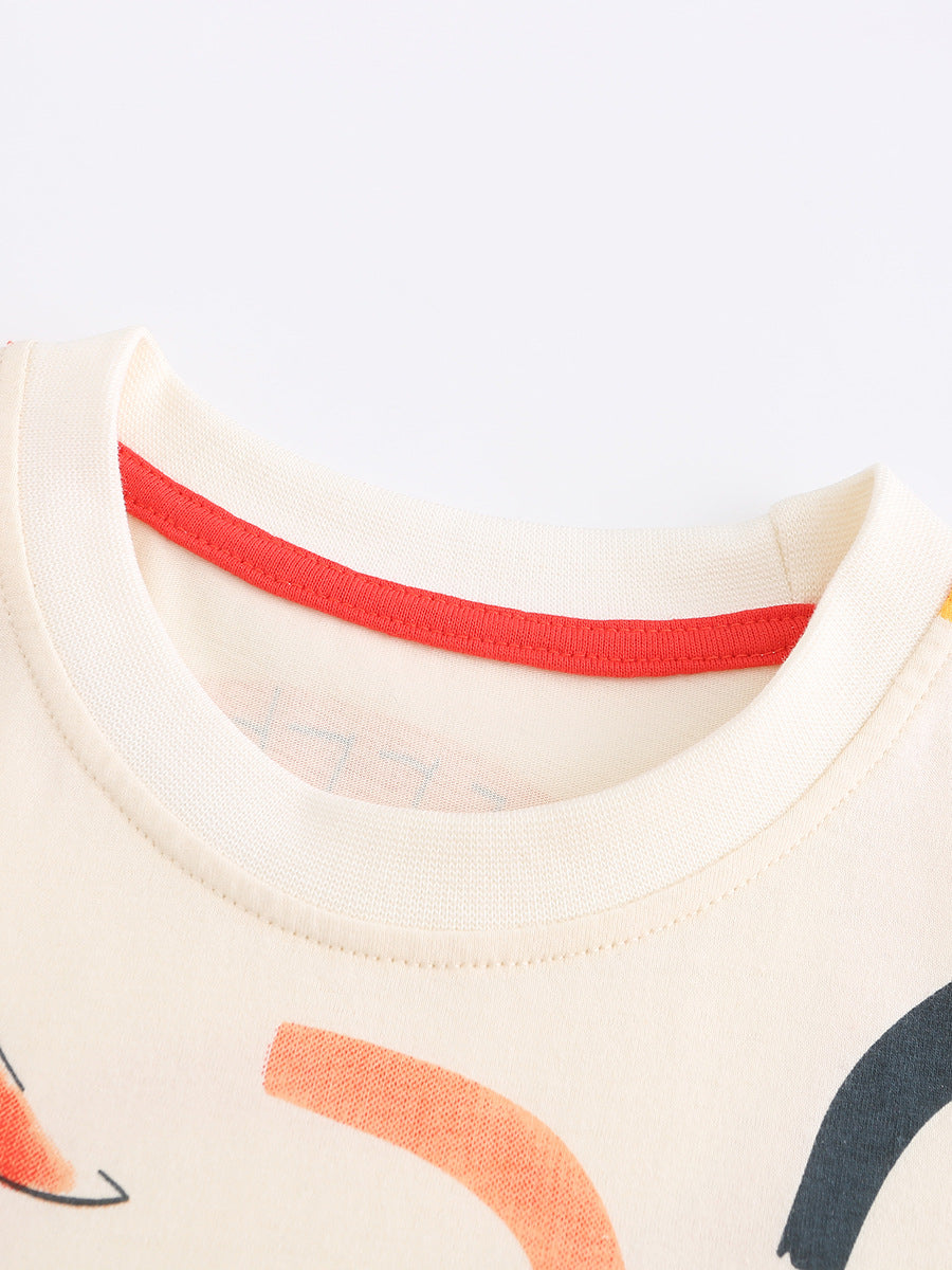 Summer Baby Kids Animals Cartoon Pattern T-shirt Clothing Set for Boys
